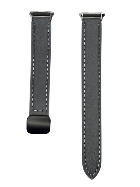 Faux Leather Strap Compatible with Huawei Band 8/9/10 - Grey