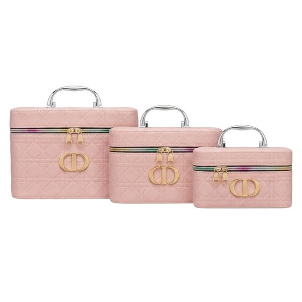 3 Pieces Large Capacity Faux Leather Makeup Cosmetic Toiletry Storage Bag