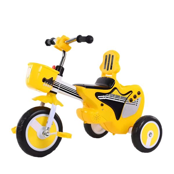 Tricycle Toy with Guitar Design - For Kids and Storage Basket