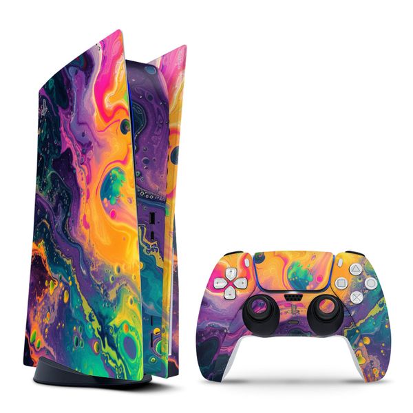Decal Skin Compatible with PS5 (Disc) - Acrylic Splash (Decal Only)