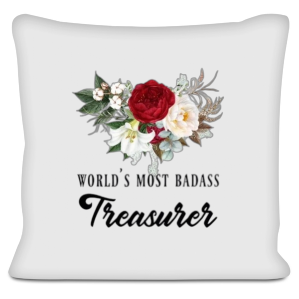 World's Most Badass Treasurer Gift Scatter Cushion