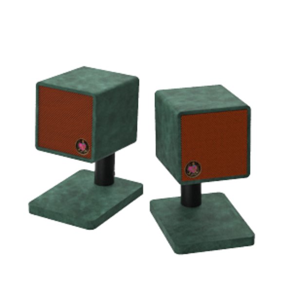 AV Love AVL2S+ Bluetooth Stereo Speaker System with Stand Green and Orange