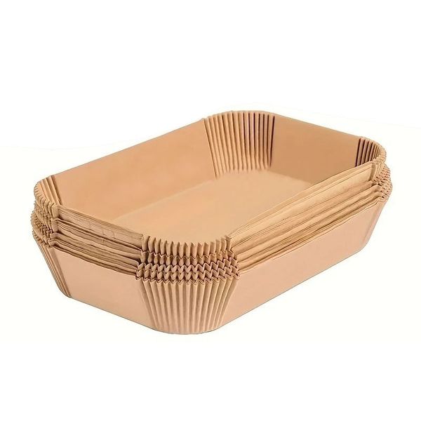 50pcs Disposable Air Fryer Paper Non-Stick Kitchen Baking Airfryer Mat
