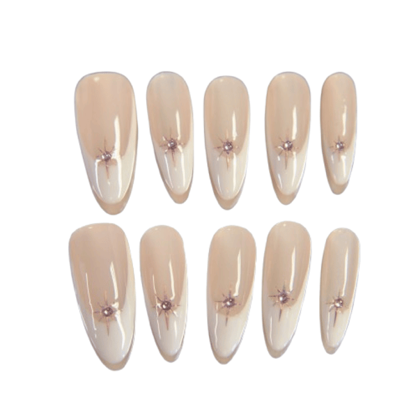 Crystal Blanc Press on Nails (Size XS)