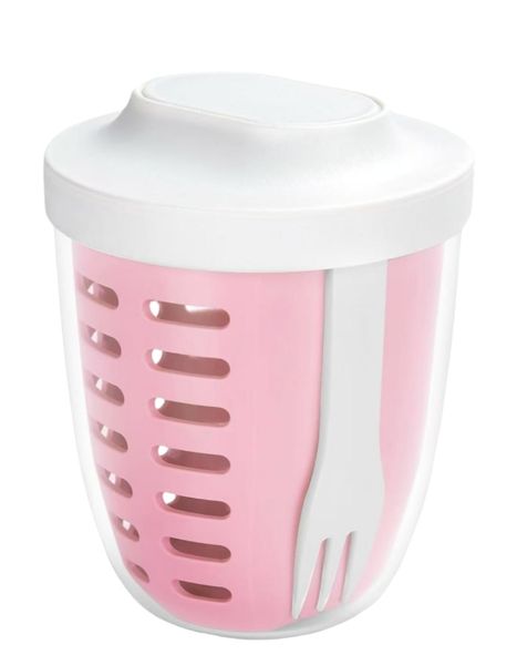 Portable outdoor fruit cup, large capacity storage sealed salad box