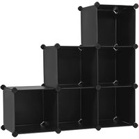 6-Cube Storage Organizer Closet Shelves Plastic Cabinet