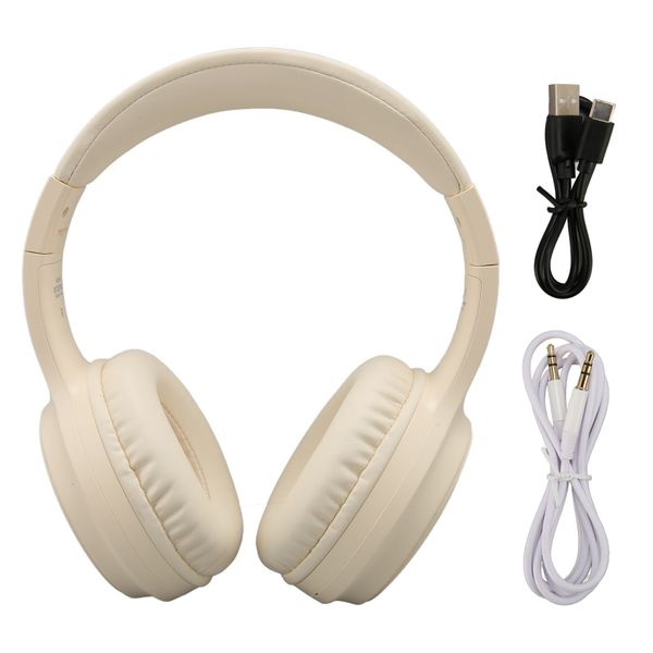 Bluetooth Headphone Noise Cancelling Foldable Wireless Headset Apricot