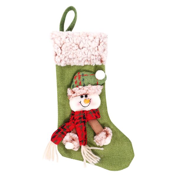 Christmas Stocking Santa Claus Candy Sock Gift Decor Bag, A