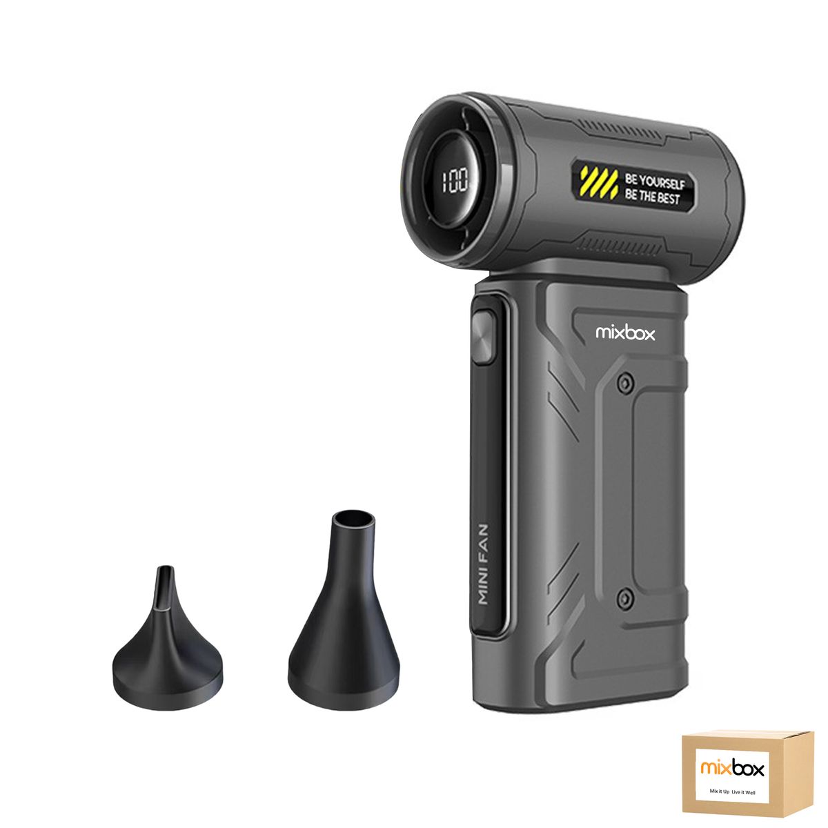 Mix Box Portable Turbo Air Fan Blower -Handheld Cleaner & Hairdryer
