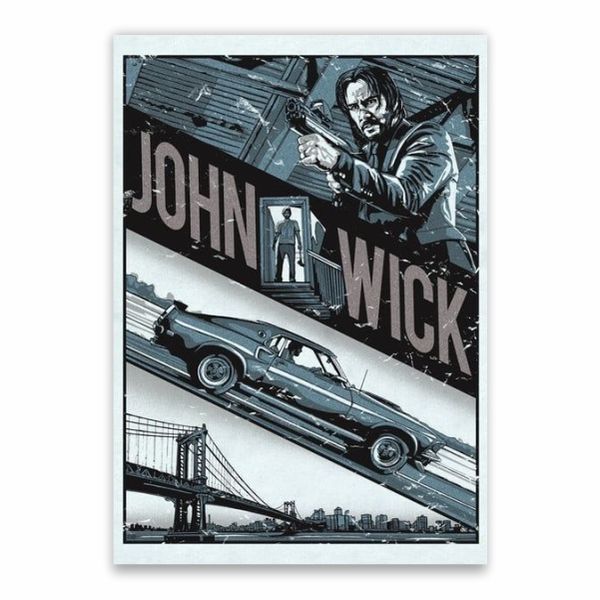 John Wick Black And Grey Poster - A1