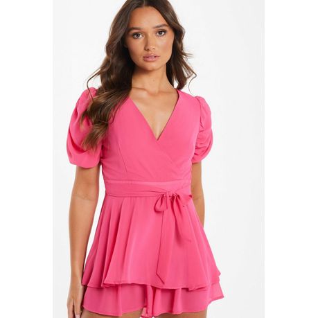 Quiz pink chiffon on sale dress