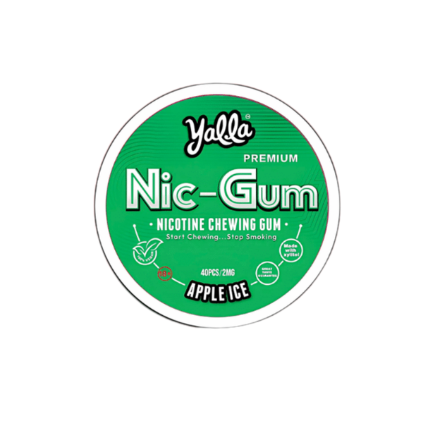 Yalla Nicotine Gum (2mg) 40 Pack - Apple Ice