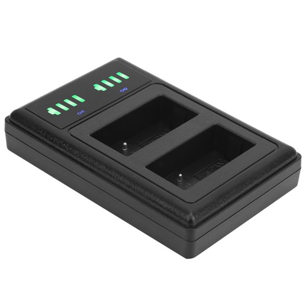 Dual DMW-BLC12 Charger with Micro/Type-C &amp; LCD