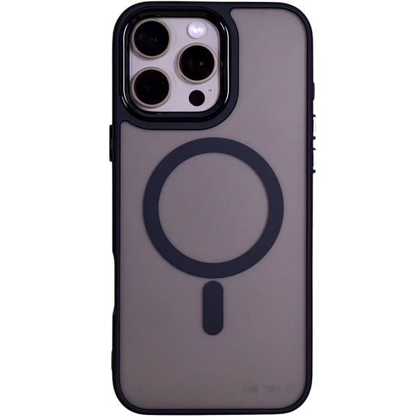 Compatible with Magsafe iPhone 15 Pro Frosted Phone Case (Black)