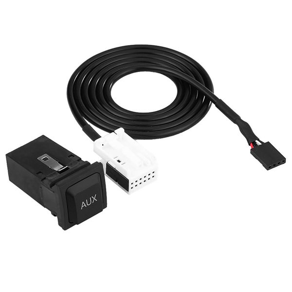 Car USB AUX Audio Cable Switch &amp; Cable for VW RCD510 RCD310 MK5 MK6