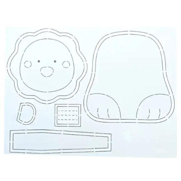 Craft Durable Cartoon Lion Design Template For DIY Projects - 30cm