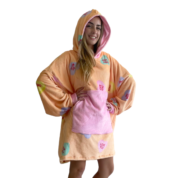 Conversation Hearts Hoogy Oversized Blanket Hoodie Shop Today. Get