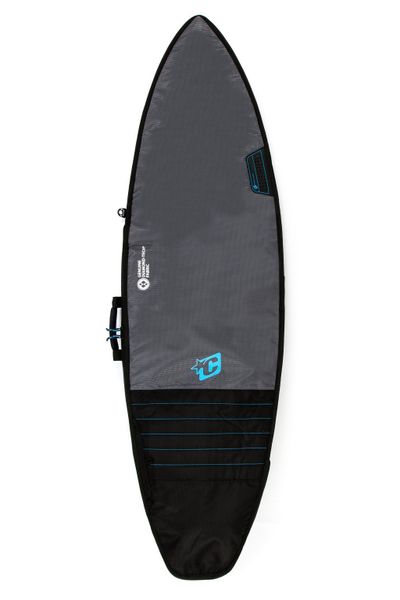 Creatures 6'7" Shortboard Day Use Surfboard Cover Bag - Charcoal Cyan