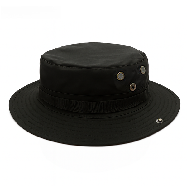 Hiking and Camping Brimmed Sun Hat - Solid Black