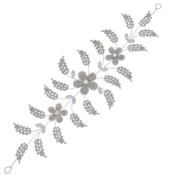 Olive Tree-Rhinestone Crystal Styled Hairpiece 6255-Bridal/Formal-Silver