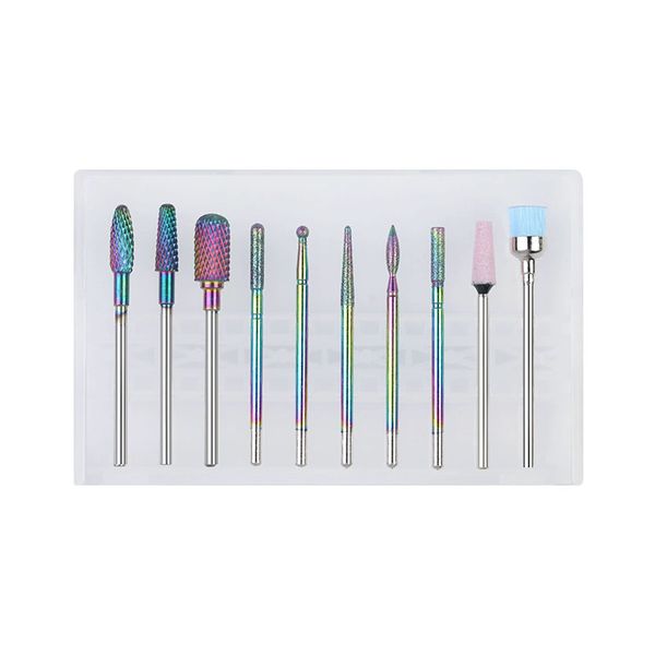 10 Piece Steel Alloy Exfoliating Polishing nail art tool set