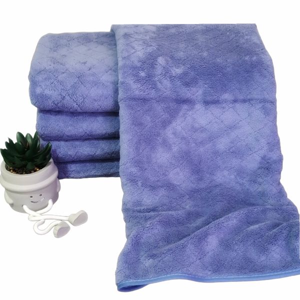 Soft Microfiber Chevron Textured Bath Towels - Twin Set - 2 x Quick - Dry