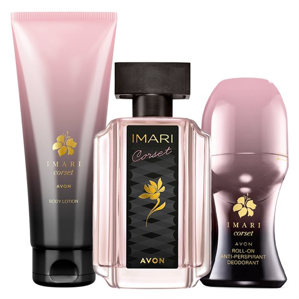 Avon - Imari Corset Perfume, Body Lotion &amp; Roll-On Set for Her