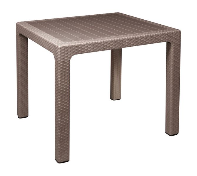 Square Rattan Table - Cappuccino - 850 x 850 x 745mm