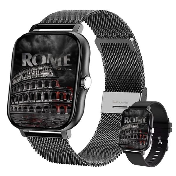 Golden Perfect Men's Sports Smartwatch with Fitness Tracking
