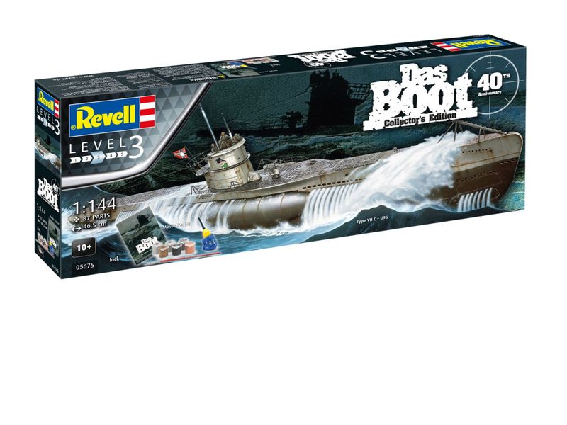 Revell 1/144 "Das Boot" 40 Years Coll. Model Kit w/paints, glue &amp; brush
