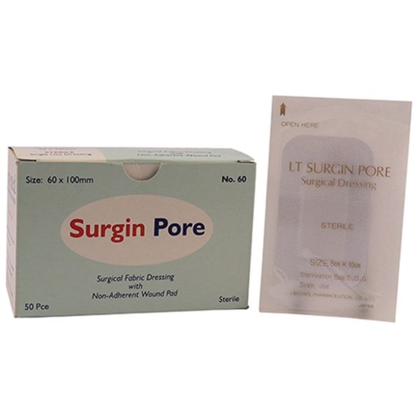 Surgin Pore Wound Dressing Pad 50's