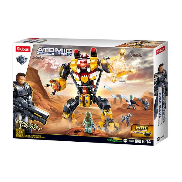 Sluban Building Set: Atomic Storm Uprising Inquisitor Robot - 668 Pieces