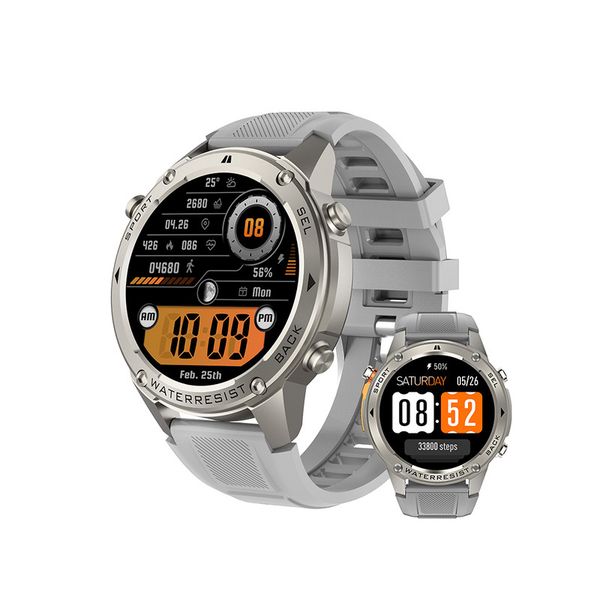 Military style smart watch with GPS heart rate monitoring 5ATM Waterproof