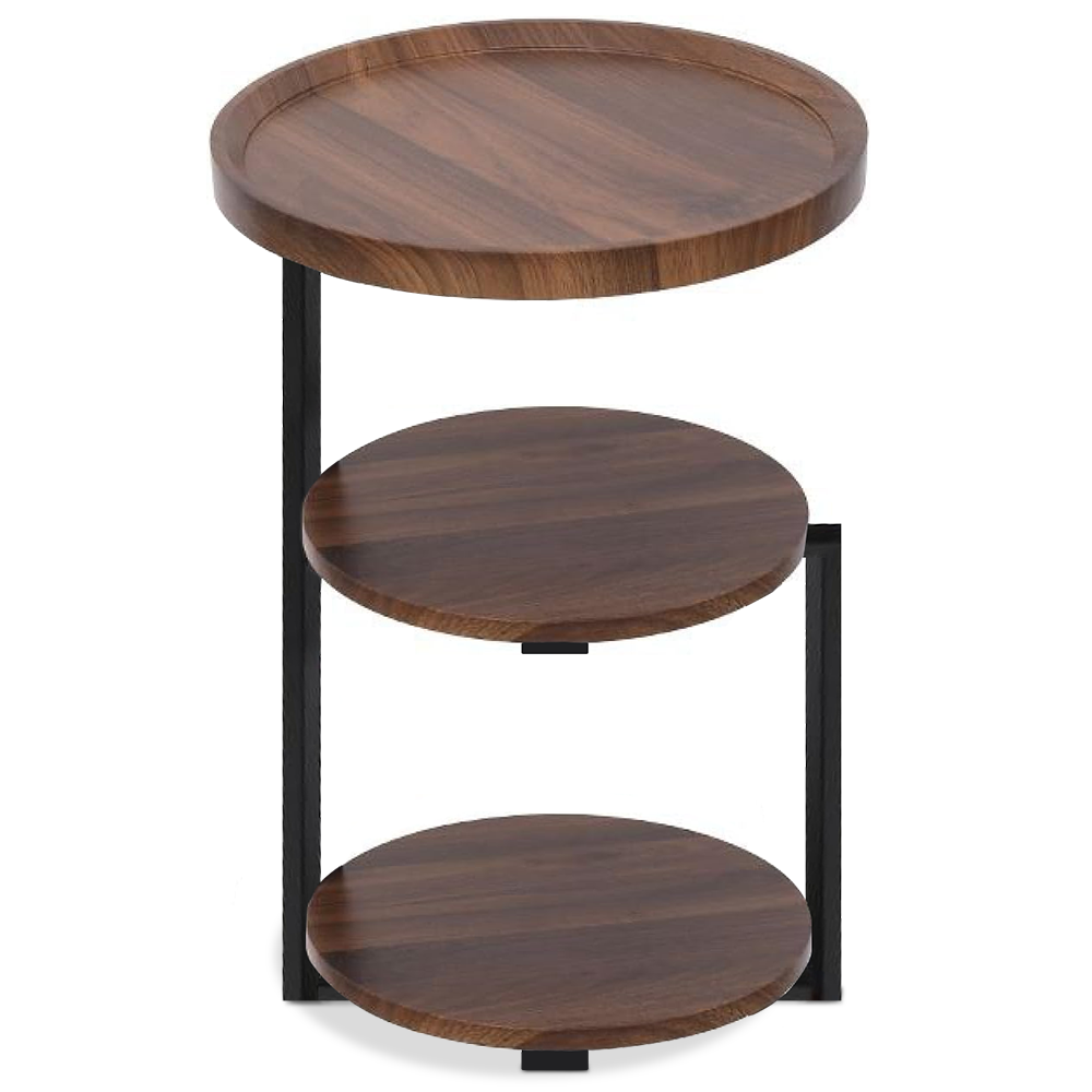 Topika - Round Side Table for Living Room, Bedside, Small Coffee Table