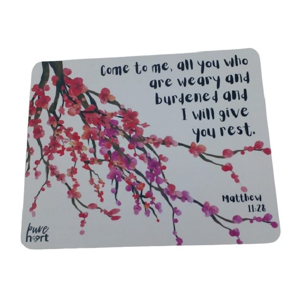 Mouse pads - Christian Biblical Scripture English - Matthew 11:28