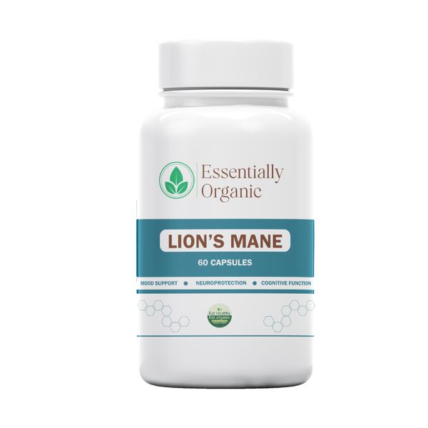Lion's Mane 500mg 60 Capsules - 100% Pure Organic