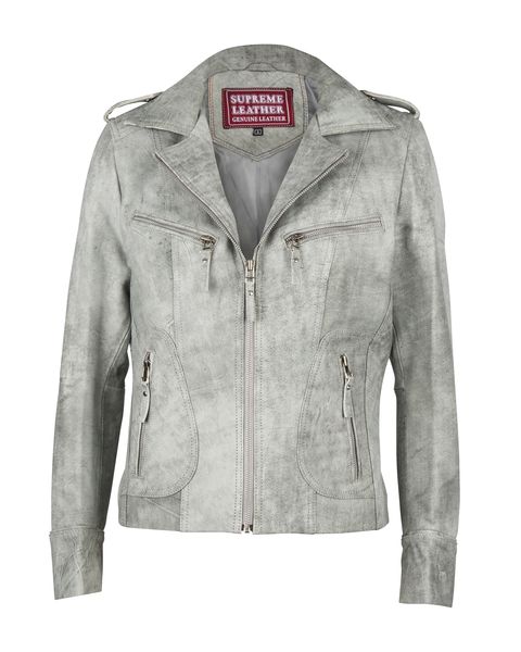 Supreme Leather Lady Jane Grey-Snuff Fit 100% Nappa Leather Jacket