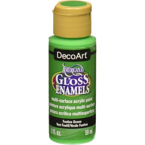 Festive Green 59ml Gloss Enamel Craft Paint DAG230-30