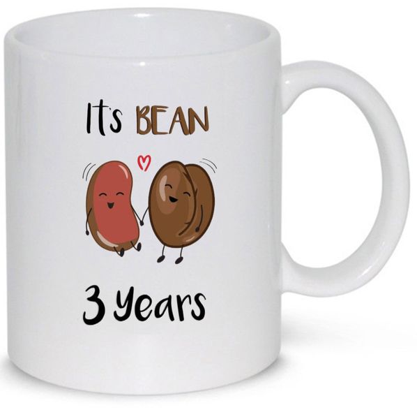 It's Bean 3 Years Husband Wife 3rd Anniversary Gift Mug