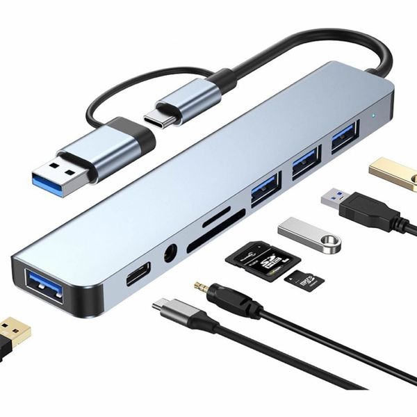 8-in-1 Multiport Hub, HDMI 4K, Ethernet, USB 3.0