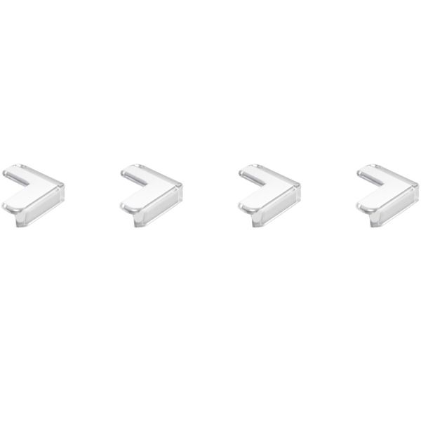 4 Piece - Plastic L-Shaped Safety Corner Guard - Transparent
