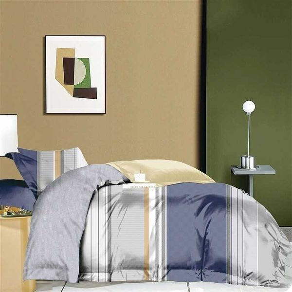 Miss Lyn Adrian Printed Duvet Covers in Blue &amp; Grey