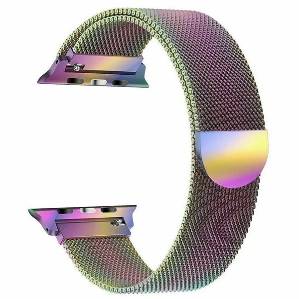 Iridescent Magnetic Milanese Watch Band Compatible with Apple-42/44/45/49mm