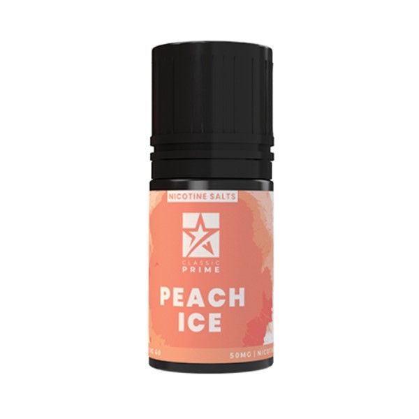30ml Prime Classic Nicotine Salts Vape Juice - Peach Ice - 50mg