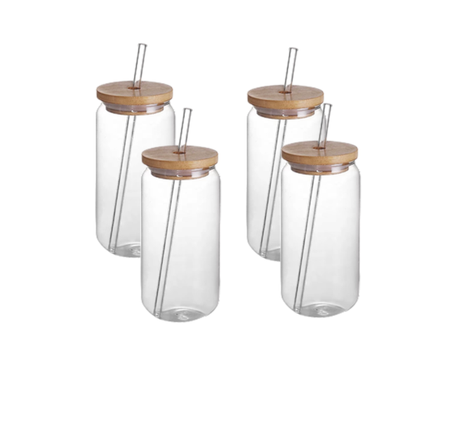 BPA Free Smooth Edge Can ShapeTravel Cocktail Drinking Glasses - Pack of 6
