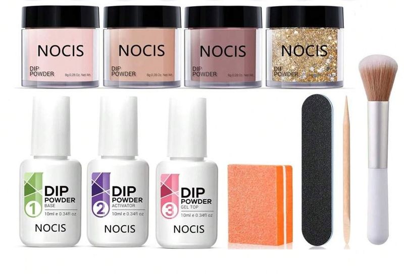 Pink Tones Nail Dipping Powder Kit - 11 Pieces