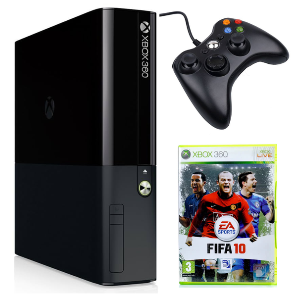 Xbox 360 E Console 4GB (Upgraded with 64GB Flash Drive) - Fifa 10 Bundle