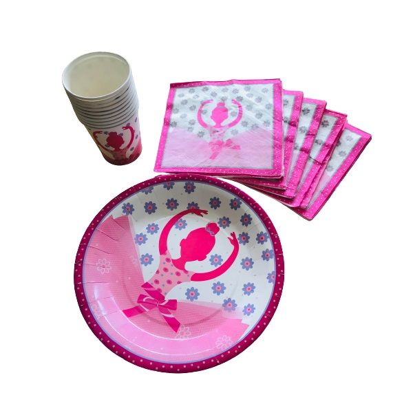 Pink Ballerina Theme Birthday Party Pack (Serves 10)