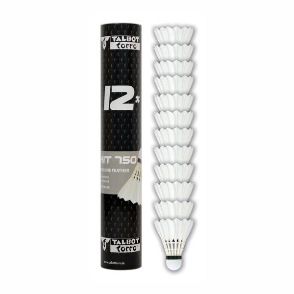 Talbot-Torro Hit 750 Training Shuttlecocks - 12 Pieces