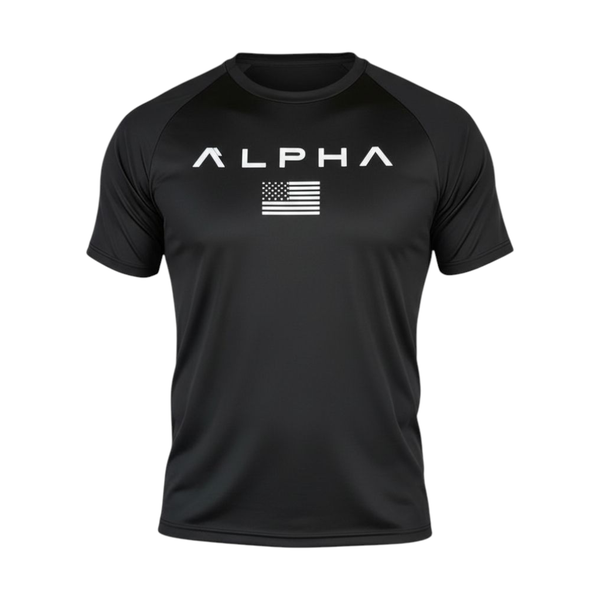 Men's Short Sleeve Shirt Alpha Black